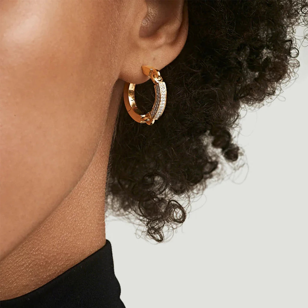 Stainless Steel 18k Gold Plated Vintage Nichel Round Light Luxury High-end Earrings Women Rust Proof Exquisite Jewelry