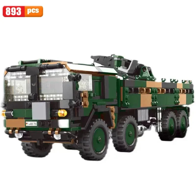 Military ww2 Cannon Assault Armored Vehicle Battle Tank Car Truck Army Weapon Building Blocks Sets Model Boys Toys for Kids Gift