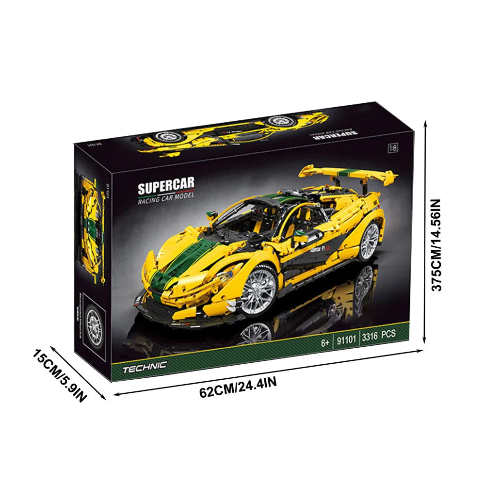 Super Racing Car F12 Model Building Blocks Classic Cars Black Knight 1:8 Size Assembly Set Bricks Technical Kid Toys For Gifts