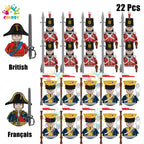 Kids Toys 22/10 Pcs Napoleonic Wars Military General Soldier Building Blocks Imperial Navy Figures Toys For Kids Birthday Gifts