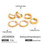 3 Pairs Per Card Stainless Steel Twisted Wrapped Earrings Ear Loops 18K PVD Plated Anti Allergic Rust Proof Jewelry - Grand Goldman
