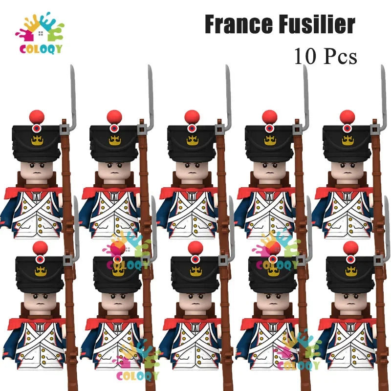 Kids Toys 22/10 Pcs Napoleonic Wars Military General Soldier Building Blocks Imperial Navy Figures Toys For Kids Birthday Gifts