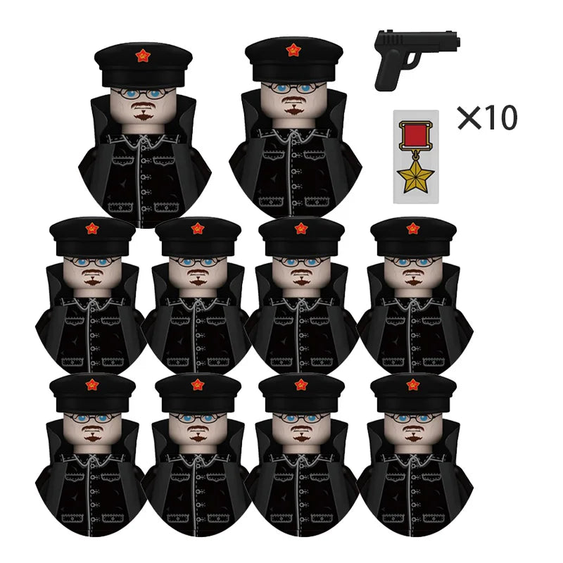 Boy Toys War II Army Soldiers Mini Military Weapons Model Small Particles Building Blocks Suits Childrens Birthday Gifts