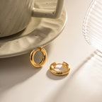 Simple Classic Circle Hoop Øreringe Til Kvinder Design Guld Sølv Hoop Øreringe Dame Rustfri Stål Øreringe Pendientes