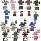 BoS Game T60 Power Armor Army Officers Soldiers Figure Machine gun Model Building Blocks Kids Toys Gifts Boys Girls Juguetes