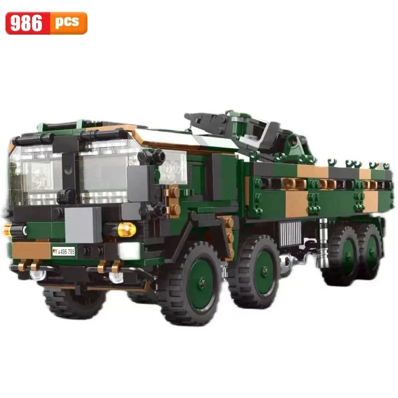Military ww2 Cannon Assault Armored Vehicle Battle Tank Car Truck Army Weapon Building Blocks Sets Model Boys Toys for Kids Gift