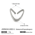 Minimalistischer 18K vergoldeter Charm Glatte Kette Kreuz Design Offener Ring Damen Antiallergisch Statement Trendiger Schmuck Gala Geschenk