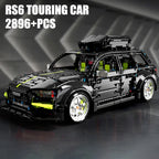 High-tech Expert 2896pcs Audied RS6 Touring Car Model Building Blocks MOC City Sport Car Travel SUV Vehicle Bricks Toys For Kids