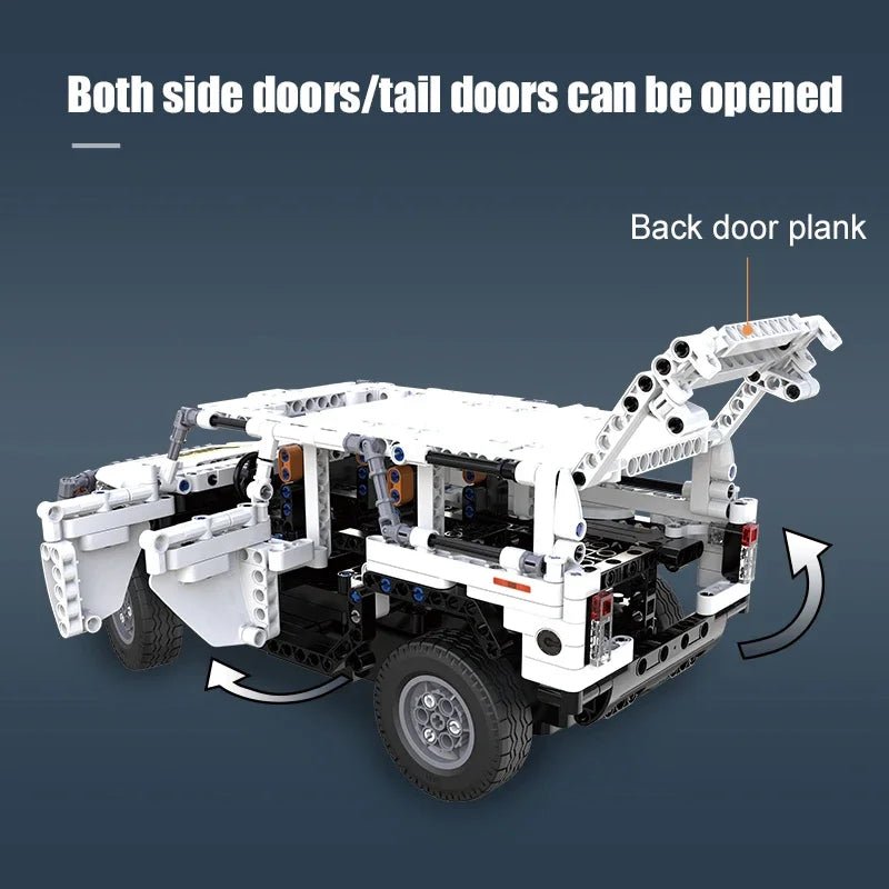 Cada 575Pcs Warrior H2 Remote Control Car LED Building Blocks City Racing Car AWD SUV RC Bricks Gifts Toys for Children