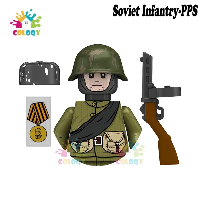 Kids Toys WW2 Soldiers Building Blocks Military Army Mini Action Figures Toys For Kids Christmas Gifts For Boys Birthday Gifts