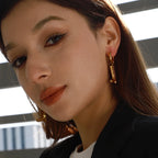 Minimalist 18k Gold Plated Stainless Steel Boot Patterned Pendants Hoop Earrings Women Anti Allergic Rust Jewelry