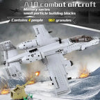 961PCS WW2 A10 Warthog Plane Fighter Jet Building Blocks Set Air Force Airplane Model Kits Bricks Toy Gifts for Teens and Adults