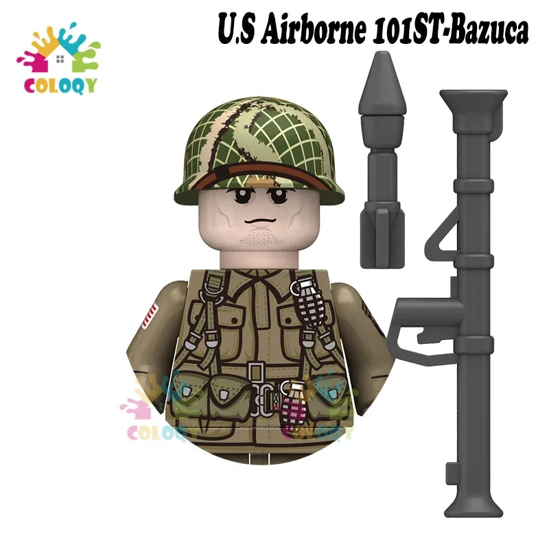 Kids Toys WW2 Soldiers Building Blocks Military Army Mini Action Figures Toys For Kids Christmas Gifts For Boys Birthday Gifts