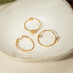 Romantic Stainless Steel Simple 3 Styles Ring Set Personality 18K Metal Texture Waterproof Trendy Charm Jewelry Gift