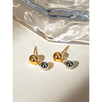 Spersonalizowane kolczyki z koralikami w dopasowanym złotym i srebrnym kolorze, pokryte 18K PVD, ze stali nierdzewnej, minimalistyczna modna biżuteria dla kobiet