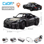 Cada 1655Pcs 1:10 New 2024 RC Classic Germany 2019 Sports Car LED Building Blocks City Remote Control Racing Car Bricks Toys Boy