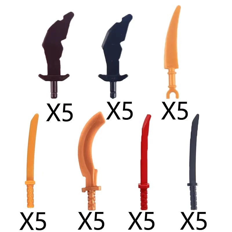 MOC Medieval Military Weapons Building Blocks Parts Castle Knights Soldier Sword Bow Crossbow Helmet Spear Model Bricks Boy Toys