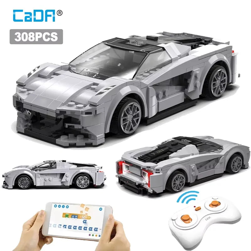 Cada RC APP Remote Control Lotus Sports Car Building Blocks City RC Vehicle Racing Car Bricks Gifts Toys for Boys Children gifts
