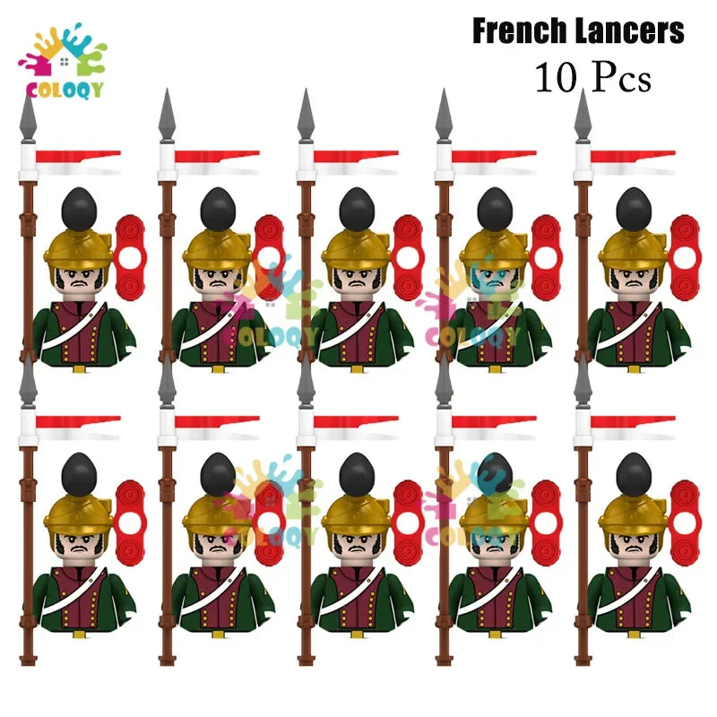Kids Toys 22/10 Pcs Napoleonic Wars Military General Soldier Building Blocks Imperial Navy Figures Toys For Kids Birthday Gifts