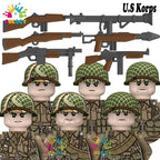 Kids Toys WW2 Building Blocks 4pcs/set US UK Soviet Soldiers Mini Action Figures Educational Toys For Kids Boys Christmas Gifts