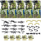Military Special Forces MOC Building Block German KSK Special Forces Soldier Figure SWAT Army Gun Weapon Vest Backpack Brick Toy