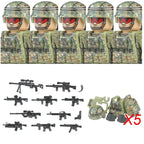 Military Special Forces MOC Building Block German KSK Special Forces Soldier Figure SWAT Army Gun Weapon Vest Backpack Brick Toy
