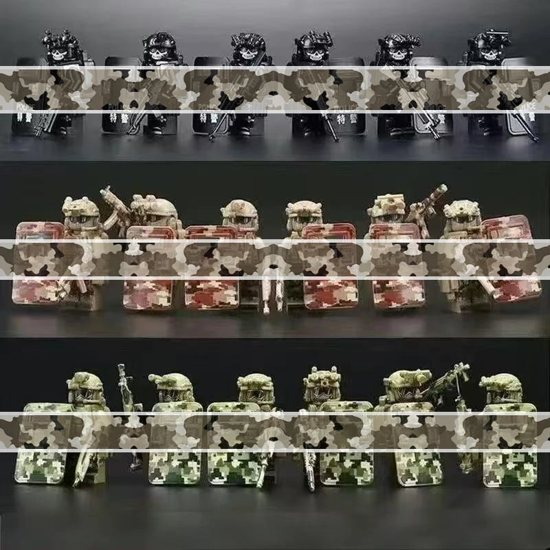 2025 Military Building Blocks Figures Set - Special Forces Camo Commando, Army Soldiers Role Play Toys Gift for Boys 8+ Year old