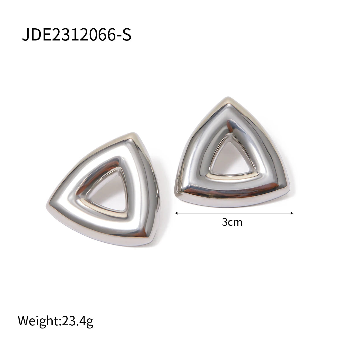 Roestvrij Staal Creatieve 18K Goud Vergulde Minimalistische Geometrische Driehoekige Holle Oorbellen Persoonlijkheid Roestvrij Sieraden