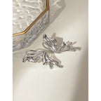 18K PVD-belagt rustfrit stål Minimalistisk Y2K-stil Sød og cool gotisk stereo sommerfugleøreringe Stilfulde, rustsikre smykker