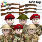 Kids Toys WW2 Building Blocks 4pcs/set US UK Soviet Soldiers Mini Action Figures Educational Toys For Kids Boys Christmas Gifts