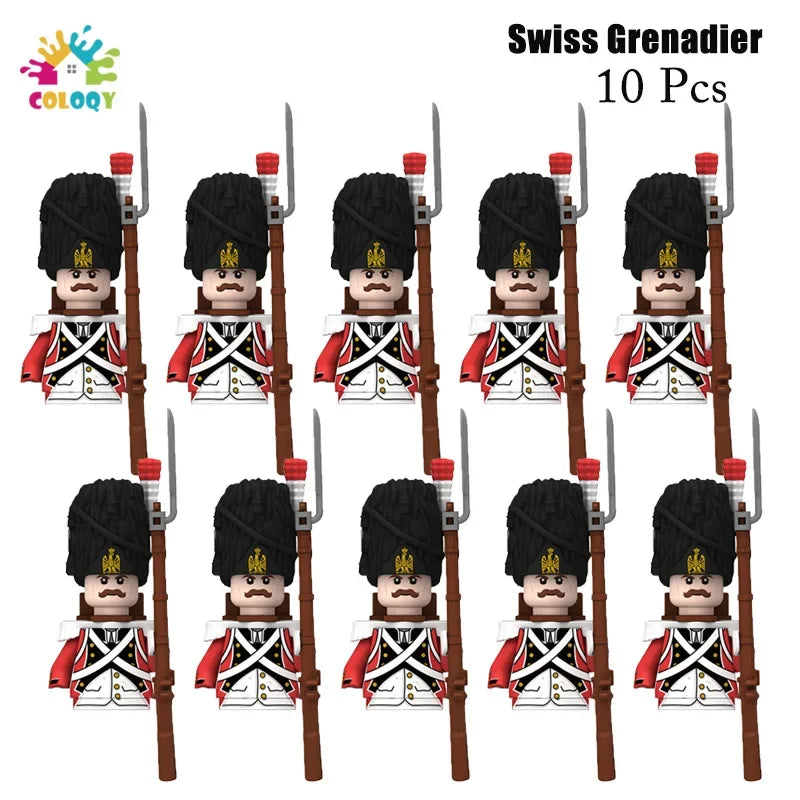 Kids Toys 22/10 Pcs Napoleonic Wars Military General Soldier Building Blocks Imperial Navy Figures Toys For Kids Birthday Gifts