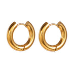 Simple Classic Circle Hoop Øreringe Til Kvinder Design Guld Sølv Hoop Øreringe Dame Rustfri Stål Øreringe Pendientes