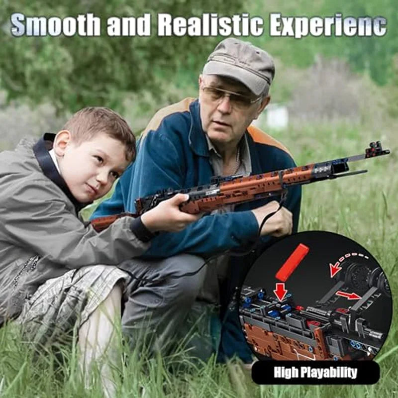 2025 neue 1206PCS 98K Stil Gebäude Block Gewehr Modell Kit DIY Montage Spielzeug Militär Sammeln Kreative Bau Jungen spielzeug