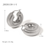 Minimalistisk Lys Hyggelig 18k forgyldt Simpel Stor Snegleskal formet Bøjle Øreringe Personlige smykker i rustfrit stål