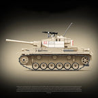 959Pcs Classic Rotating Tracks 3rd Generation Tank Model with 3 Soldiers and Weapons , Military Building Blocks Set