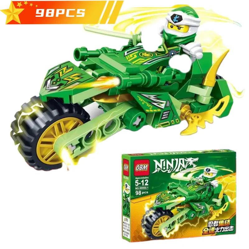 Technical Expert Famous Motorcycle Ninja Building Blocks Mini Model Action Figures Simulation Locomotive Transformation Toy Gift