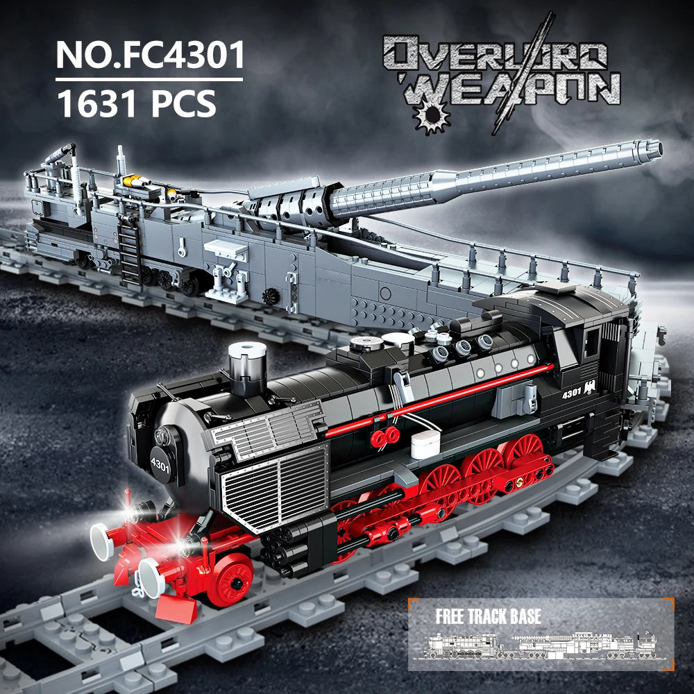 1631 pieces, K5 Leopold building block creative set, excellent MOC train model and for military enthusiasts 4301