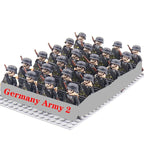 24 Pcs/Lot WW2 Military Figures Building Blocks Nation Army Soldiers Assemble Bricks Educational For Boys Christmas Gift  Toys