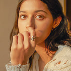 Rustfrit stål Delikat 18k forgyldt udhulet uregelmæssig ring Lys Hyggelig Rustfri Bijoux Femme Gallagave