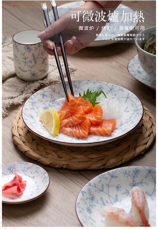 Vaisselle en céramique Jingdezhen, ensemble de vaisselle, bol de riz japonais pour la maison, vaisselle de couleur sous glaçure