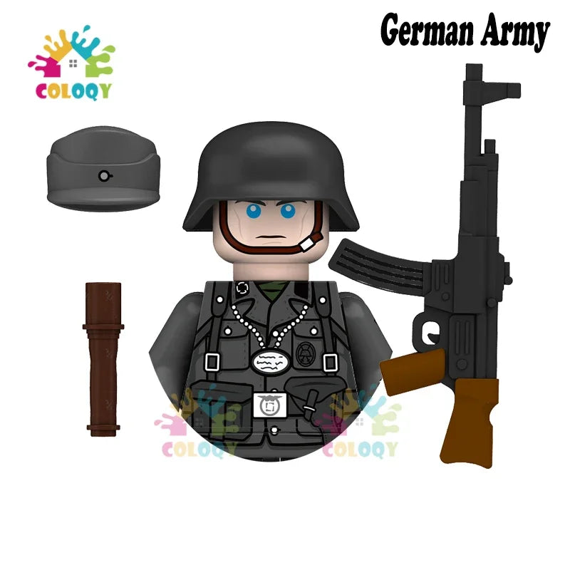 Kids Toys WW2 Soldiers Building Blocks Military Army Mini Action Figures Toys For Kids Christmas Gifts For Boys Birthday Gifts