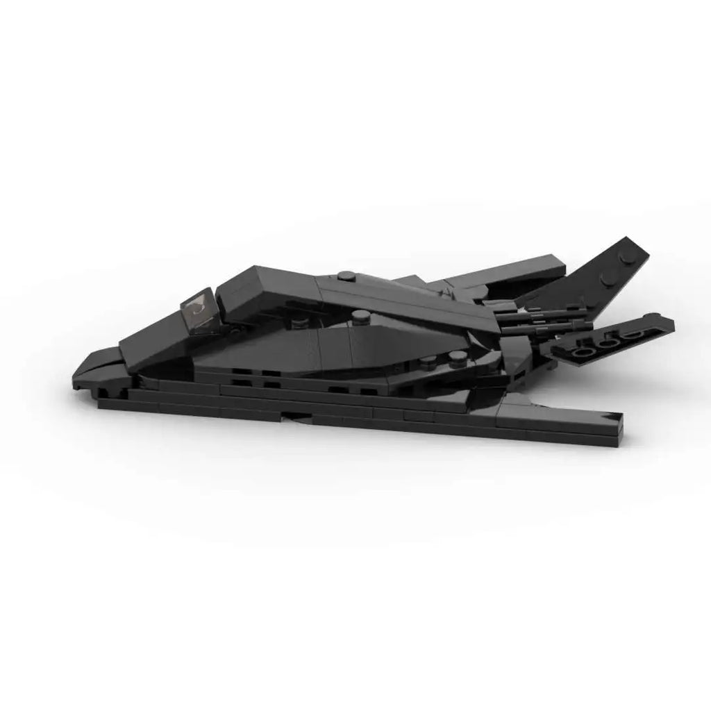 MOC Building Blocks Military Series F-117 Nighthawk Stealth Fighter Jet with Stand Aircraft Model Children's Assembly Toy
