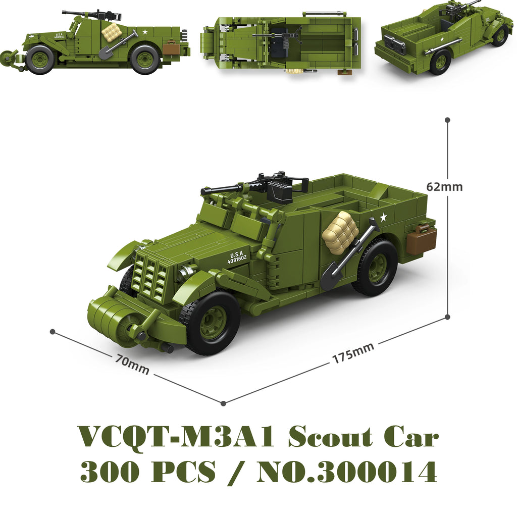 Military Tanks Stuart SdKfz251 PanzerVI Sherman US Army Quan Guan WW2 Soldier Figure Model Building Block Brick kid Children Toy