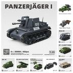 Ww2 Military Tank World War II PANZERJAGER I Building Blocks Bricks Collection Model Educational Toys for Boy Christmas Gifts