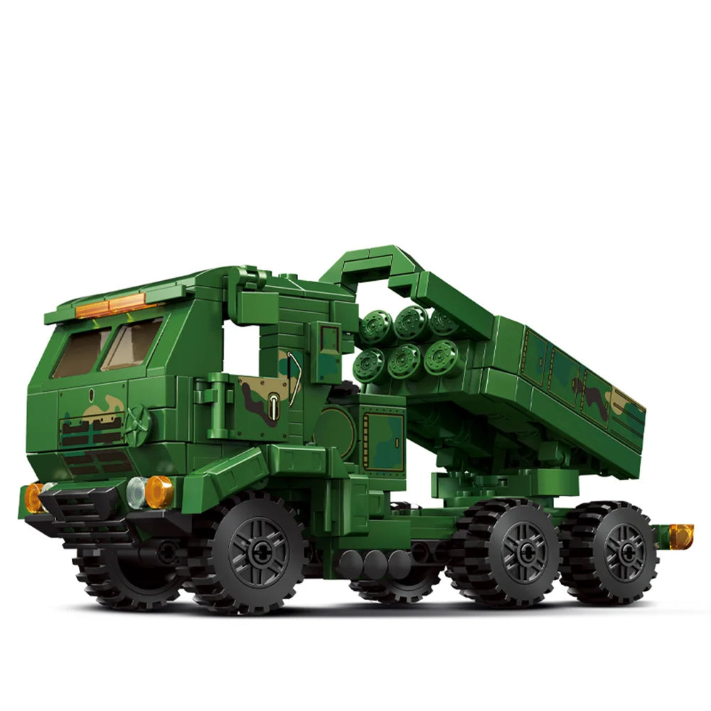 Military WW2 MOC Army Main Battle Tank Armored Vehicle Fighter Soldiers Figures Building Blocks Bricks Set For Children Toys