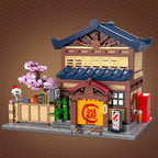 Traditional Japanese Yuzawa Bathhouse House Buildings Sets, City Apartment  Architecture Modular Buildings Blocks (1249 PCS)