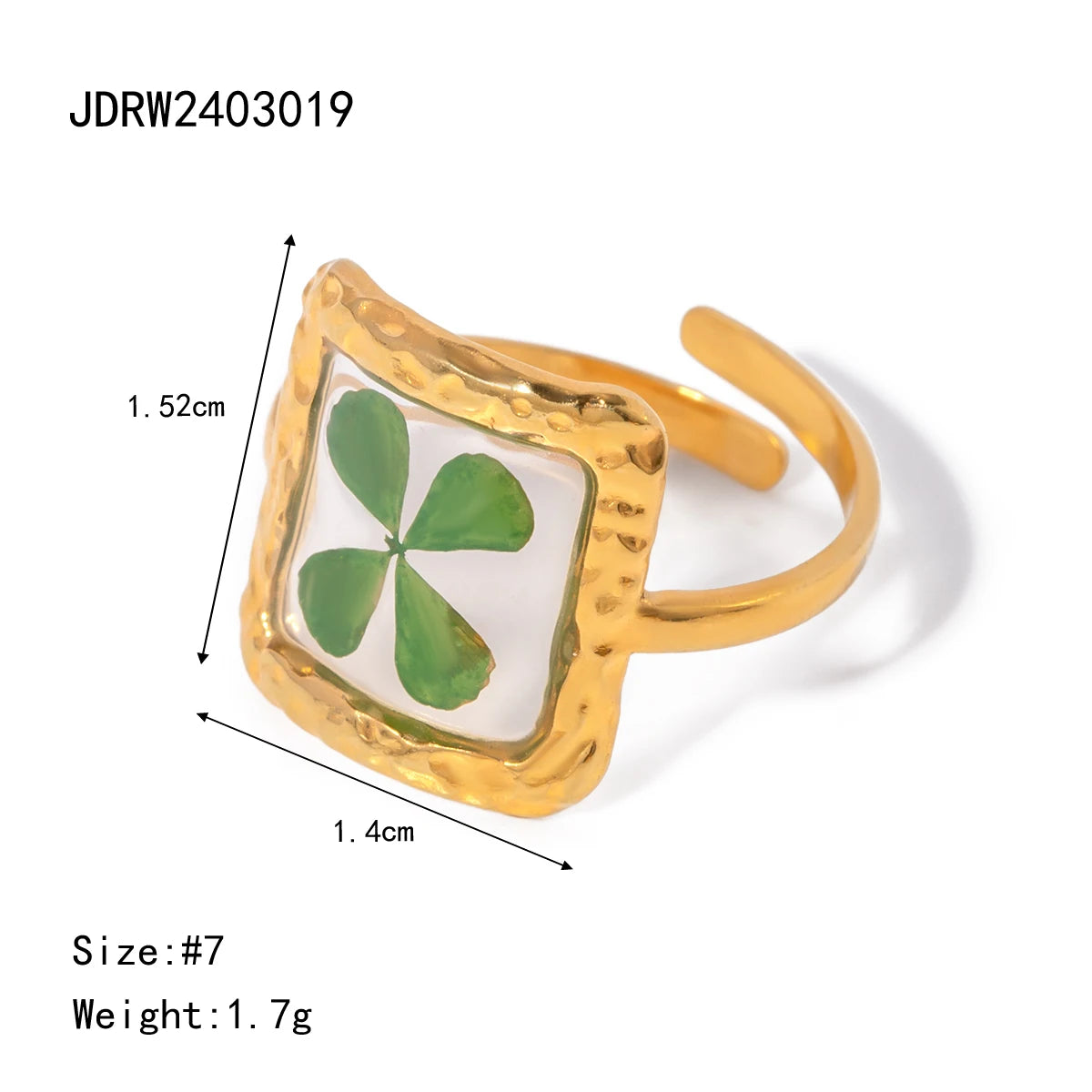 Literary Retro Eternity Flower Design 18K Gold Plated Jewelry Adjustable Stainless Steel Waterproof Ring For Ladies Jewelry Gift