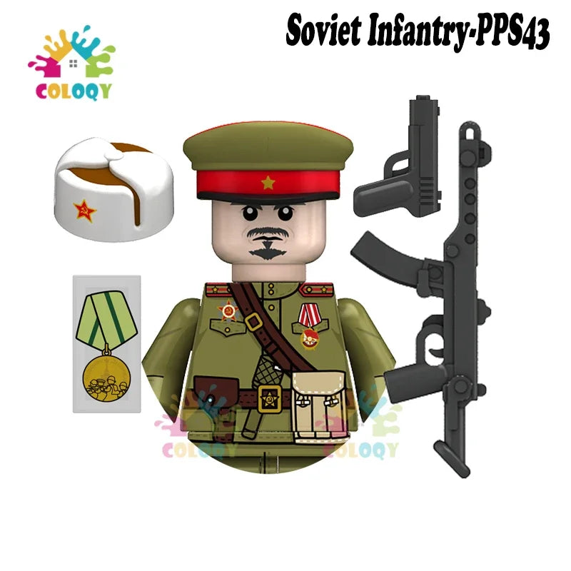 Kids Toys WW2 Soldiers Building Blocks Military Army Mini Action Figures Toys For Kids Christmas Gifts For Boys Birthday Gifts