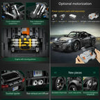 Cada 1655Pcs 1:10 New 2024 RC Classic Germany 2019 Sports Car LED Building Blocks City Remote Control Racing Car Bricks Toys Boy