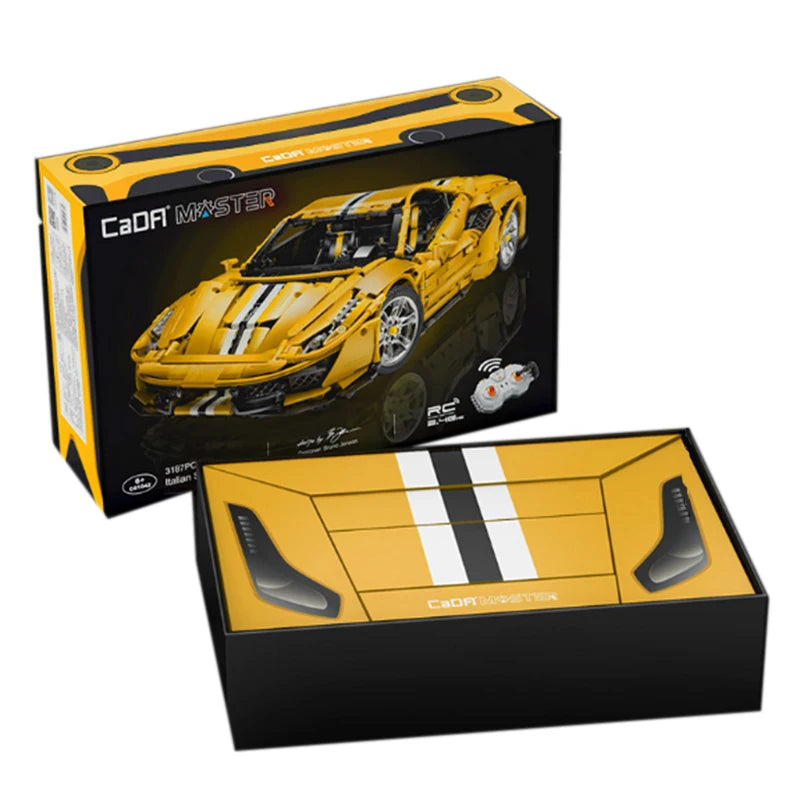 Cada 3187PCS City technical Drift Racing Car Building Blocks Remote Control Super Sports Vehicle Bricks Children Boys Gifts Toys